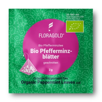 Bio-Pfefferminzblätter geschnitten (Kräuter im Pyramidenbeutel)