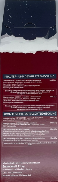 Tee-Adventskalender "Kamin Klassisch"