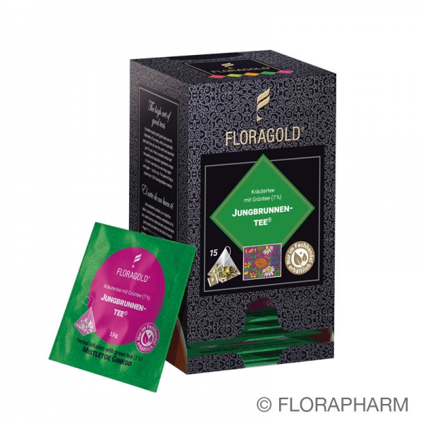 Jungbrunnentee (Kräutertee mit grünem Tee im Pyramidenbeutel)