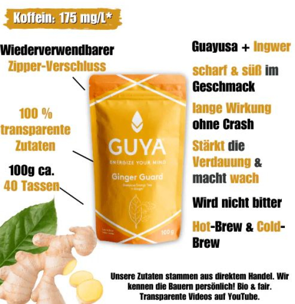Guayusa Energy Tea "GINGER GUARD"