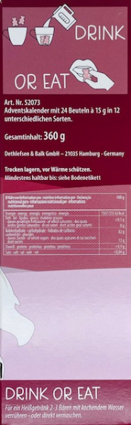 Tee-Bären®-Roter Adventskalender