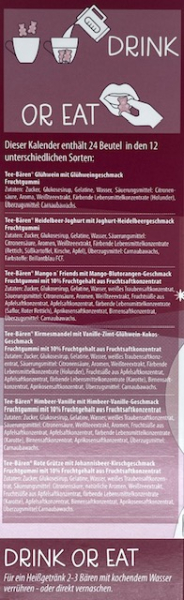 Tee-Bären®-Roter Adventskalender