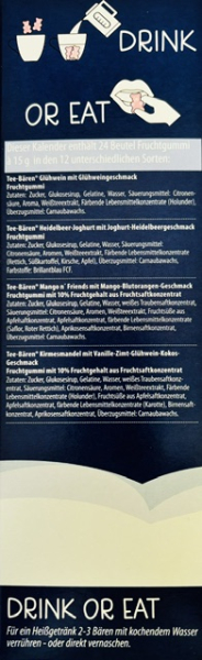 Tee-Bären®-Adventskalender "Bären bei Nacht"