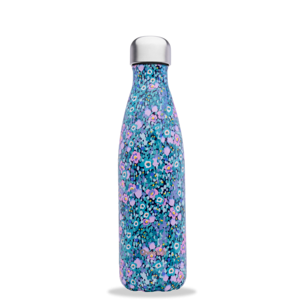 Qwetch Thermosflasche "Blumengarten blau" (500ml)